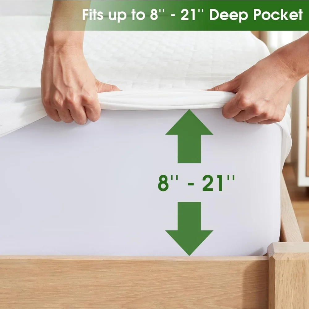 NIB Bamboo Waterproof Mattress Protector Queen